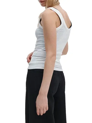 rag & bone Women's The Essential Rib-Knit Tank - White | Thumbnail 4 rag & bone Women's The Essential Rib-Knit Tank - White | Thumbnail 4
