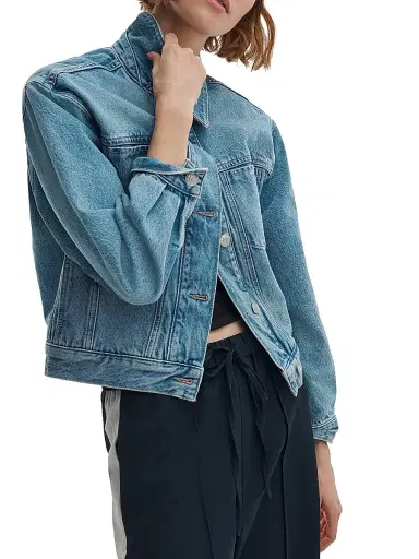 rag & bone Women's Marie Denim Trucker Jacket - Everglade | Thumbnail 2 rag & bone Women's Marie Denim Trucker Jacket - Everglade | Thumbnail 2