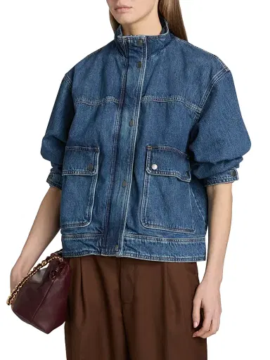 rag & bone Women's Sophia Stand Collar Denim Jacket - Easton | Thumbnail 3 rag & bone Women's Sophia Stand Collar Denim Jacket - Easton | Thumbnail 3