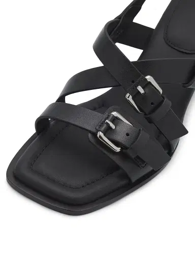 rag & bone Women's Harlow 65MM Buckle-Detail Leather Block-Heel Sandals - Black | Thumbnail 5 rag & bone Women's Harlow 65MM Buckle-Detail Leather Block-Heel Sandals - Black | Thumbnail 5