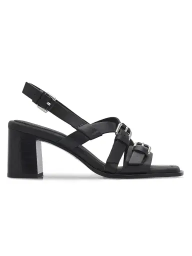 rag & bone Women's Harlow 65MM Buckle-Detail Leather Block-Heel Sandals - Black | Thumbnail 1 rag & bone Women's Harlow 65MM Buckle-Detail Leather Block-Heel Sandals - Black | Thumbnail 1