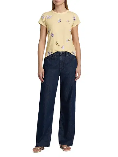 rag & bone Women's Tammy Butterfly T-Shirt - Butter Multi | Thumbnail 2 rag & bone Women's Tammy Butterfly T-Shirt - Butter Multi | Thumbnail 2
