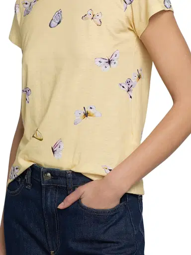 rag & bone Women's Tammy Butterfly T-Shirt - Butter Multi | Thumbnail 6 rag & bone Women's Tammy Butterfly T-Shirt - Butter Multi | Thumbnail 6