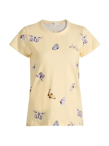 rag & bone Women's Tammy Butterfly T-Shirt - Butter Multi | Thumbnail 1 rag & bone Women's Tammy Butterfly T-Shirt - Butter Multi | Thumbnail 1