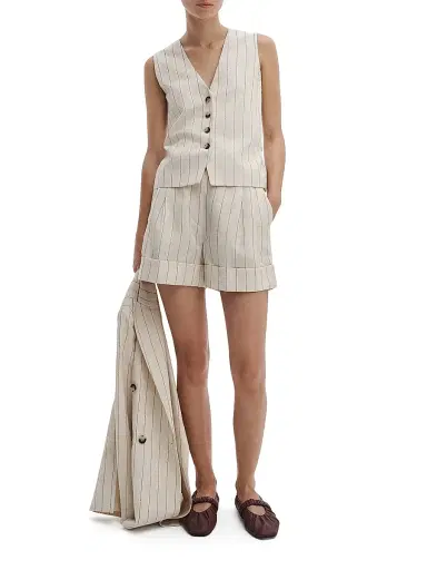 rag & bone Women's Paulette Stripes Vest - White Stripe | Thumbnail 2 rag & bone Women's Paulette Stripes Vest - White Stripe | Thumbnail 2