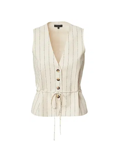 rag & bone Women's Paulette Stripes Vest - White Stripe | Thumbnail 3 rag & bone Women's Paulette Stripes Vest - White Stripe | Thumbnail 3