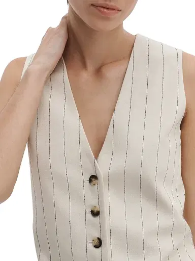 rag & bone Women's Paulette Stripes Vest - White Stripe | Thumbnail 6 rag & bone Women's Paulette Stripes Vest - White Stripe | Thumbnail 6