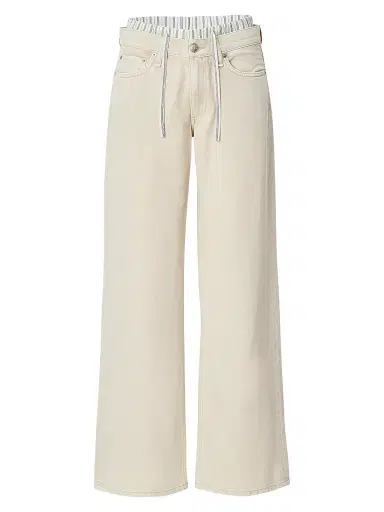 rag & bone Women's Cam Full Boxer Straight-Leg Pants - Sandstripe | Thumbnail 1 rag & bone Women's Cam Full Boxer Straight-Leg Pants - Sandstripe | Thumbnail 1