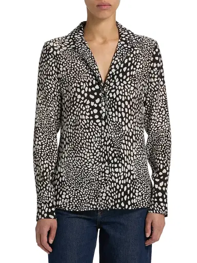 rag & bone Women's Sade Printed Blouse - Black Lp | Thumbnail 3 rag & bone Women's Sade Printed Blouse - Black Lp | Thumbnail 3