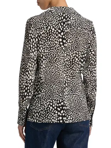 rag & bone Women's Sade Printed Blouse - Black Lp | Thumbnail 5 rag & bone Women's Sade Printed Blouse - Black Lp | Thumbnail 5