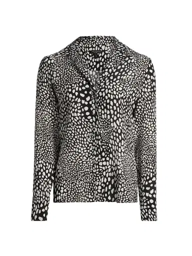rag & bone Women's Sade Printed Blouse - Black Lp | Thumbnail 1 rag & bone Women's Sade Printed Blouse - Black Lp | Thumbnail 1
