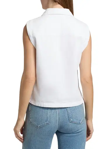 rag & bone Women's Fiona Ultra Featherweight Denim Lace Up Shirt - Optic White | Thumbnail 5 rag & bone Women's Fiona Ultra Featherweight Denim Lace Up Shirt - Optic White | Thumbnail 5