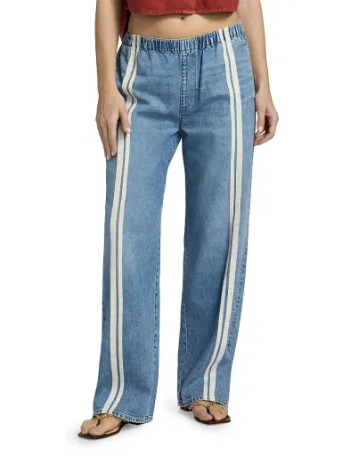 rag & bone Women's Logan Featherweight Pull-On Track Stripe Jeans - Eversport | Thumbnail 3 rag & bone Women's Logan Featherweight Pull-On Track Stripe Jeans - Eversport | Thumbnail 3