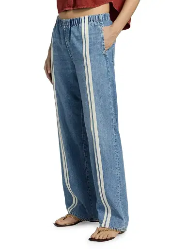 rag & bone Women's Logan Featherweight Pull-On Track Stripe Jeans - Eversport | Thumbnail 4 rag & bone Women's Logan Featherweight Pull-On Track Stripe Jeans - Eversport | Thumbnail 4