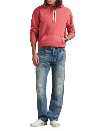 Polo Ralph Lauren Men's Cotton-Blend Fleece Hoodie - Red Sky | Thumbnail 2 Polo Ralph Lauren Men's Cotton-Blend Fleece Hoodie - Red Sky | Thumbnail 2