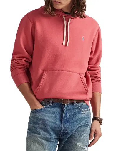Polo Ralph Lauren Men's Cotton-Blend Fleece Hoodie - Red Sky | Thumbnail 3 Polo Ralph Lauren Men's Cotton-Blend Fleece Hoodie - Red Sky | Thumbnail 3