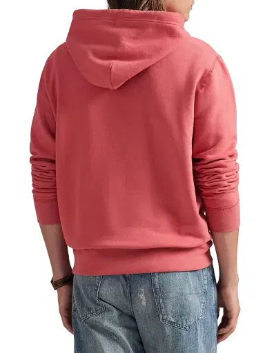 Polo Ralph Lauren Men's Cotton-Blend Fleece Hoodie - Red Sky | Thumbnail 4 Polo Ralph Lauren Men's Cotton-Blend Fleece Hoodie - Red Sky | Thumbnail 4