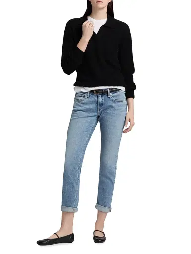 rag & bone Women's Dre Slim Low-Rise Boyfriend Jeans - Redwood | Thumbnail 2 rag & bone Women's Dre Slim Low-Rise Boyfriend Jeans - Redwood | Thumbnail 2