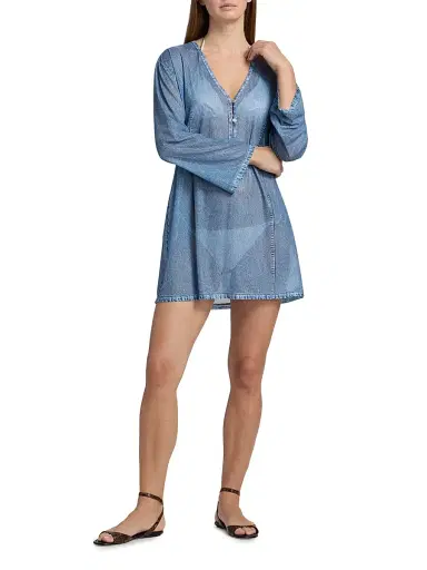 rag & bone Women's rb Miramar Mesh Cover-Up Dress - Minetta | Thumbnail 2 rag & bone Women's rb Miramar Mesh Cover-Up Dress - Minetta | Thumbnail 2