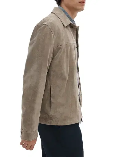 rag & bone Men's Dwight Suede Jacket - Mink | Thumbnail 3 rag & bone Men's Dwight Suede Jacket - Mink | Thumbnail 3