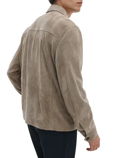 rag & bone Men's Dwight Suede Jacket - Mink | Thumbnail 4 rag & bone Men's Dwight Suede Jacket - Mink | Thumbnail 4
