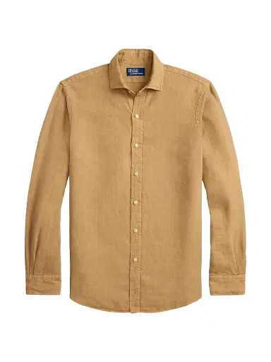 Polo Ralph Lauren Men's Slub Linen Button-Front Shirt - Classic Camel | Thumbnail 1 Polo Ralph Lauren Men's Slub Linen Button-Front Shirt - Classic Camel | Thumbnail 1