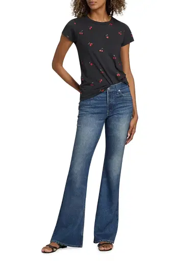 rag & bone Women's rb Miramar Ponte Dahlia Mid-Rise Flare Pants - Cosmo | Thumbnail 2 rag & bone Women's rb Miramar Ponte Dahlia Mid-Rise Flare Pants - Cosmo | Thumbnail 2