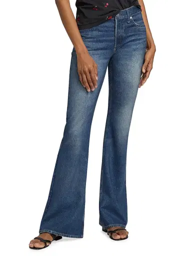 rag & bone Women's rb Miramar Ponte Dahlia Mid-Rise Flare Pants - Cosmo | Thumbnail 3 rag & bone Women's rb Miramar Ponte Dahlia Mid-Rise Flare Pants - Cosmo | Thumbnail 3