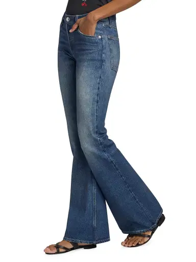 rag & bone Women's rb Miramar Ponte Dahlia Mid-Rise Flare Pants - Cosmo | Thumbnail 4 rag & bone Women's rb Miramar Ponte Dahlia Mid-Rise Flare Pants - Cosmo | Thumbnail 4