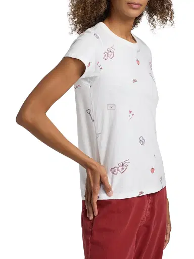 rag & bone Women's All Over Valentines T-Shirt - White Multi | Thumbnail 4 rag & bone Women's All Over Valentines T-Shirt - White Multi | Thumbnail 4