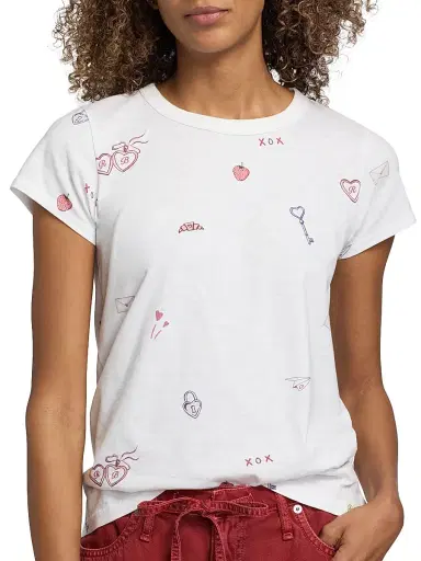 rag & bone Women's All Over Valentines T-Shirt - White Multi | Thumbnail 6 rag & bone Women's All Over Valentines T-Shirt - White Multi | Thumbnail 6
