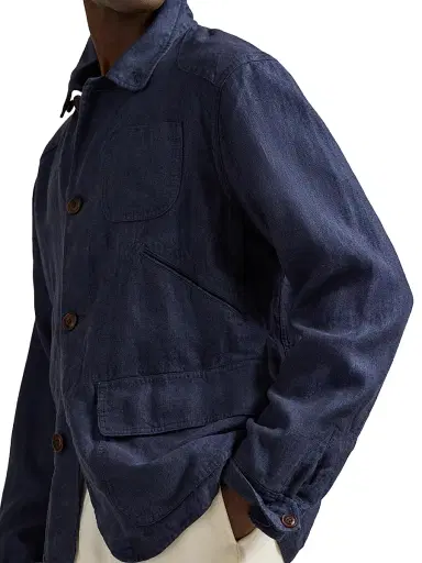 Polo Ralph Lauren Men's Herringone Linen 5-Pocket Work Jacket | Thumbnail 6 Polo Ralph Lauren Men's Herringone Linen 5-Pocket Work Jacket | Thumbnail 6