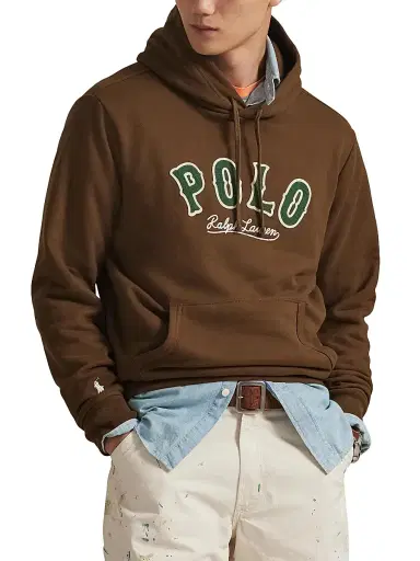 Polo Ralph Lauren Men's RL Fleece Terry Logo Hoodie - York Brown | Thumbnail 3 Polo Ralph Lauren Men's RL Fleece Terry Logo Hoodie - York Brown | Thumbnail 3