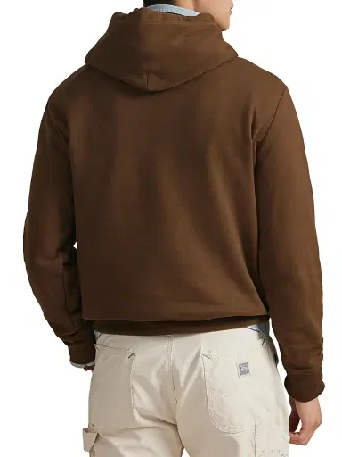 Polo Ralph Lauren Men's RL Fleece Terry Logo Hoodie - York Brown | Thumbnail 4 Polo Ralph Lauren Men's RL Fleece Terry Logo Hoodie - York Brown | Thumbnail 4