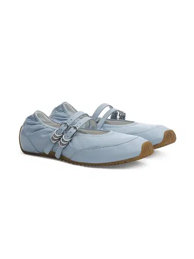 rag & bone Women's Emilee Leather Mary Jane Flats - Sky Blue | Thumbnail 2 rag & bone Women's Emilee Leather Mary Jane Flats - Sky Blue | Thumbnail 2