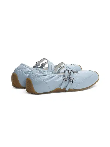 rag & bone Women's Emilee Leather Mary Jane Flats - Sky Blue | Thumbnail 3 rag & bone Women's Emilee Leather Mary Jane Flats - Sky Blue | Thumbnail 3