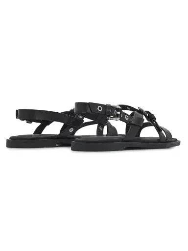 rag & bone Women's Harlow Grommet Leather Sandals - Black | Thumbnail 3 rag & bone Women's Harlow Grommet Leather Sandals - Black | Thumbnail 3
