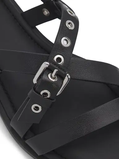rag & bone Women's Harlow Grommet Leather Sandals - Black | Thumbnail 5 rag & bone Women's Harlow Grommet Leather Sandals - Black | Thumbnail 5
