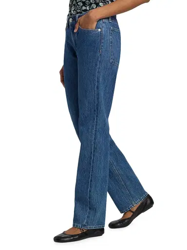rag & bone Women's Harlow Low-Rise Full Straight-Fit Jeans - Park | Thumbnail 4 rag & bone Women's Harlow Low-Rise Full Straight-Fit Jeans - Park | Thumbnail 4