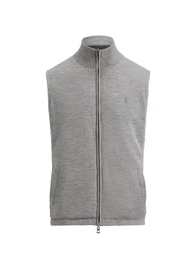 Polo Ralph Lauren Men's Reversible Knit-to-Ripstop Vest - Grey Combo | Thumbnail 1 Polo Ralph Lauren Men's Reversible Knit-to-Ripstop Vest - Grey Combo | Thumbnail 1