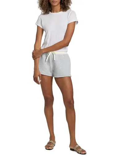 rag & bone Women's Cotton-Blend Terry Sweatshorts - Heather Grey | Thumbnail 2 rag & bone Women's Cotton-Blend Terry Sweatshorts - Heather Grey | Thumbnail 2