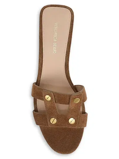 Veronica Beard Women's Via 55MM Suede Sandals - Chestnut - Size 11 | Thumbnail 4 Veronica Beard Women's Via 55MM Suede Sandals - Chestnut - Size 11 | Thumbnail 4