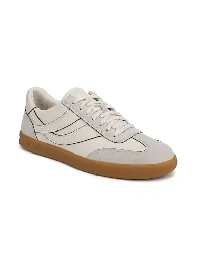 Vince Men's Oasis Edge-Paint Low-Top Sneakers - Horchata Pebble White | Thumbnail 2 Vince Men's Oasis Edge-Paint Low-Top Sneakers - Horchata Pebble White | Thumbnail 2