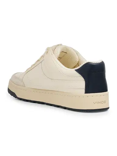 Vince Men's Wilder Court Leather Low-Top Sneakers - Pebble White | Thumbnail 2 Vince Men's Wilder Court Leather Low-Top Sneakers - Pebble White | Thumbnail 2