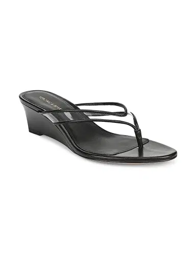 Veronica Beard Women's Clea 45MM Suede Wedge Sandals - Clear Black | Thumbnail 2 Veronica Beard Women's Clea 45MM Suede Wedge Sandals - Clear Black | Thumbnail 2