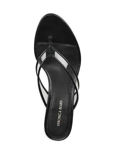 Veronica Beard Women's Clea 45MM Suede Wedge Sandals - Clear Black | Thumbnail 4 Veronica Beard Women's Clea 45MM Suede Wedge Sandals - Clear Black | Thumbnail 4