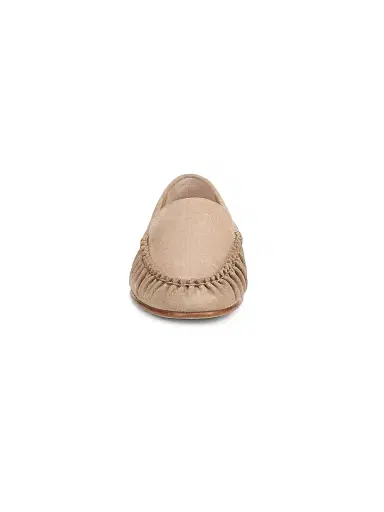 Veronica Beard Women's Prilla 25MM Moc-Toe Suede Loafers - Sand - Size 7 | Thumbnail 5 Veronica Beard Women's Prilla 25MM Moc-Toe Suede Loafers - Sand - Size 7 | Thumbnail 5