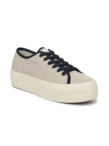 Veronica Beard Women's Truett Canvas Low-Top Platform Sneakers | Thumbnail 2 Veronica Beard Women's Truett Canvas Low-Top Platform Sneakers | Thumbnail 2