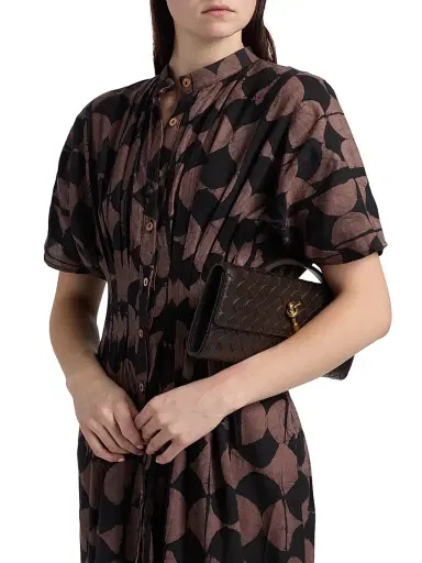 Elisamama Women's Buga Geometric Print Cotton A-Line Midi-Dress | Thumbnail 6 Elisamama Women's Buga Geometric Print Cotton A-Line Midi-Dress | Thumbnail 6