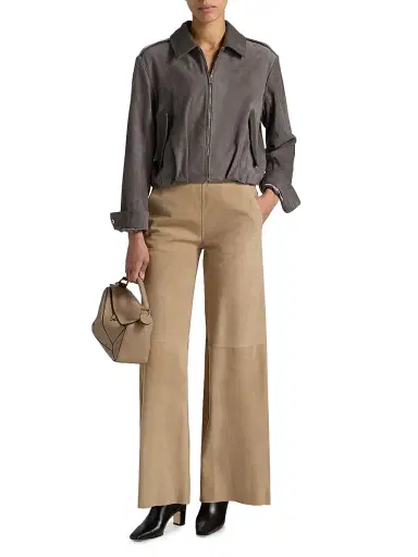 LAMARQUE Women's Robbie Suede Bomber Jacket | Thumbnail 2 LAMARQUE Women's Robbie Suede Bomber Jacket | Thumbnail 2